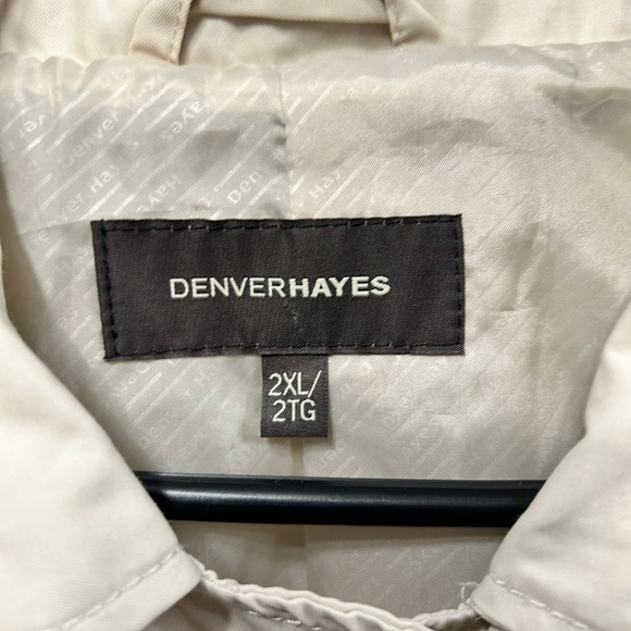 Denver Hayes, size 2XL cream color, trenchcoat for front pockets - Picture 5 of 11